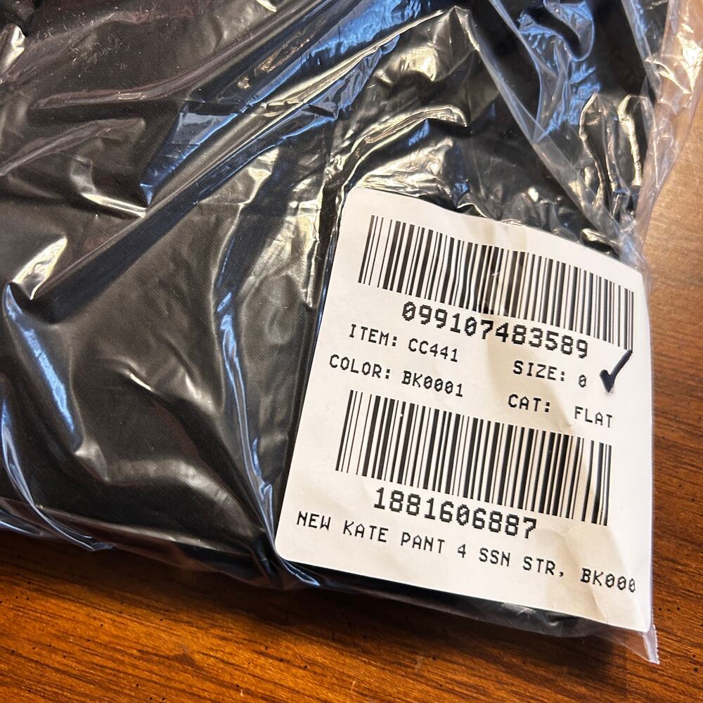 J Crew Kate Pants 16 16T T16 Tall Black NWT Stretch Straight Leg Trouser CC443 - Picture 5 of 8